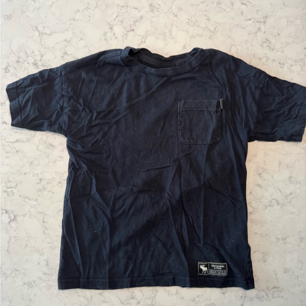 Abercrombie Kids icon crew tee with pocket on left chest